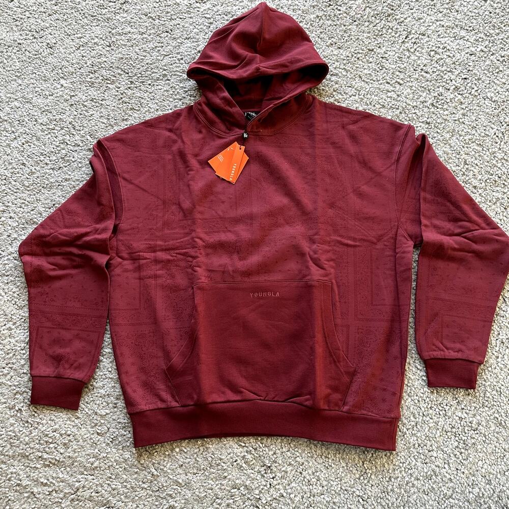YoungLA Maroon Pullover Hoodie
